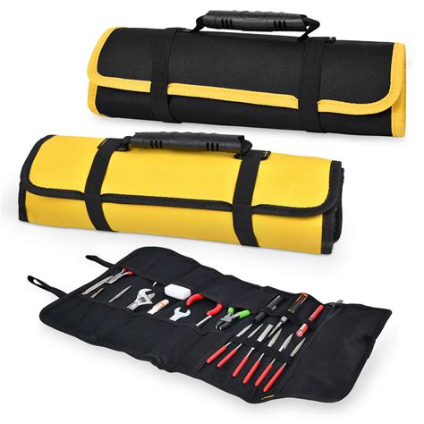Buy Akamino 2 Pack Canvas Roll Up Tool Bag, Multi-Purpose Tool Pouch ...
