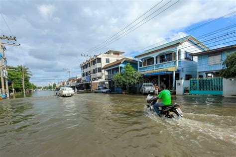 Inundaci N Asia Tailandia Accidentes Y Desastres Calle Foto De