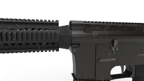 M4a1 Cartoon Free Vr Ar Low Poly 3d Model Cgtrader