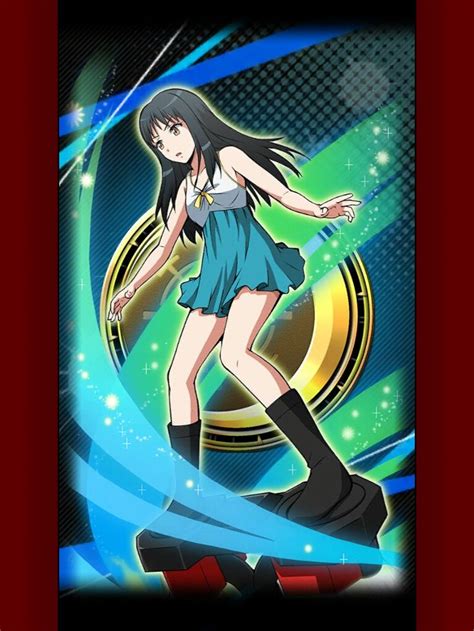 An Anime Character With Long Black Hair And Blue Dress Standing In