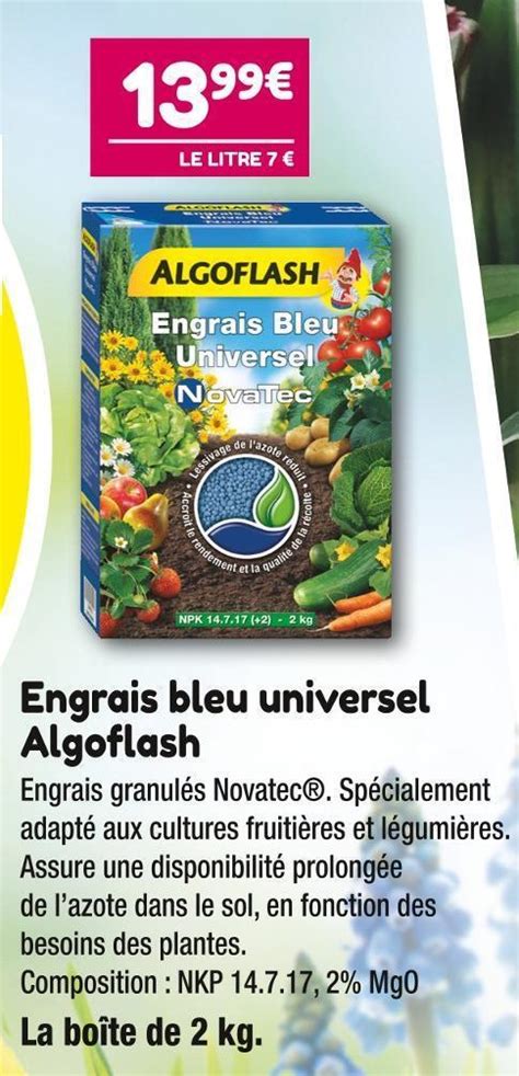 Promo Algoflash Engrais Bleu Universel Chez Point Vert