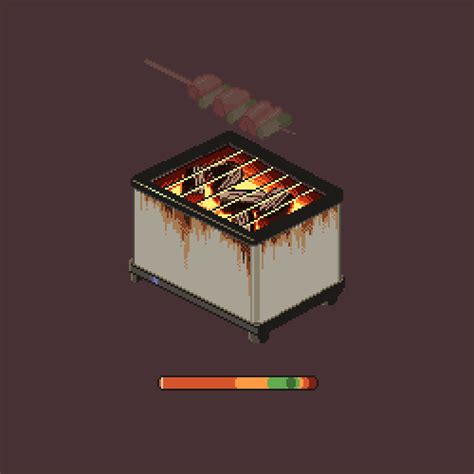 Nelson Wu Yakitori Cooking Game Isometric Art Pixel Art