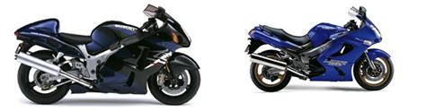 Motorrad Vergleich Suzuki Gsx R Hayabusa Vs Kawasaki Zzr