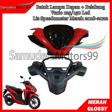 Jual Batok Depan Belakang Lis Vario 125 150 LED 2018 2022 Merah