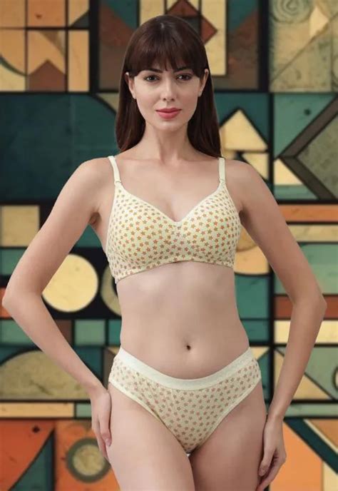 Buy PIBU Women Cotton Bra Panty Set For Lingerie Set Pack Of 1 Color Yellow Online At