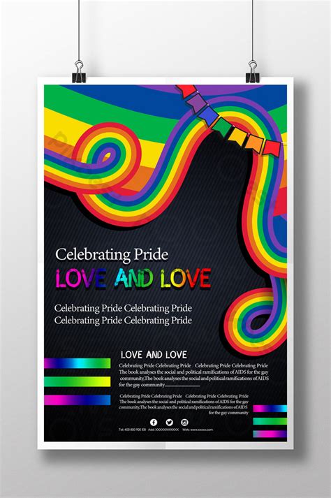 Rainbow Pride Festival Celebration Party Sale Poster Template Psd