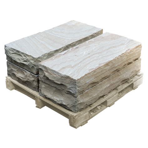 Solstice Step Castle Buff Sandstone Rockface 4 Sides 6 SiteOne