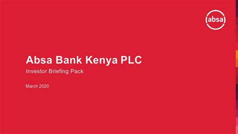 Absa Bank Kenya Plc Absake Q12020 Presentation