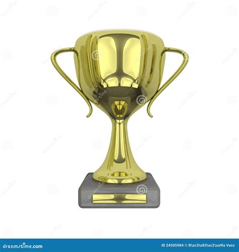 3D Rendered Isolated Gold Trophy Cup Stock Illustration Illustration