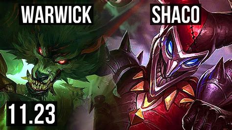 Warwick Vs Shaco Jng M Mastery Dominating Euw Diamond