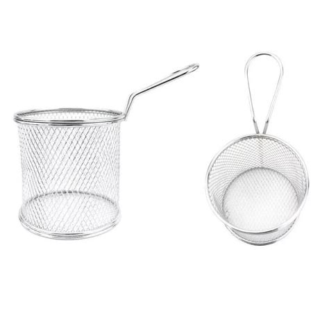 Cesta Inox Para Servir Por Es Frango Al A M Fritas Fritura Saldo