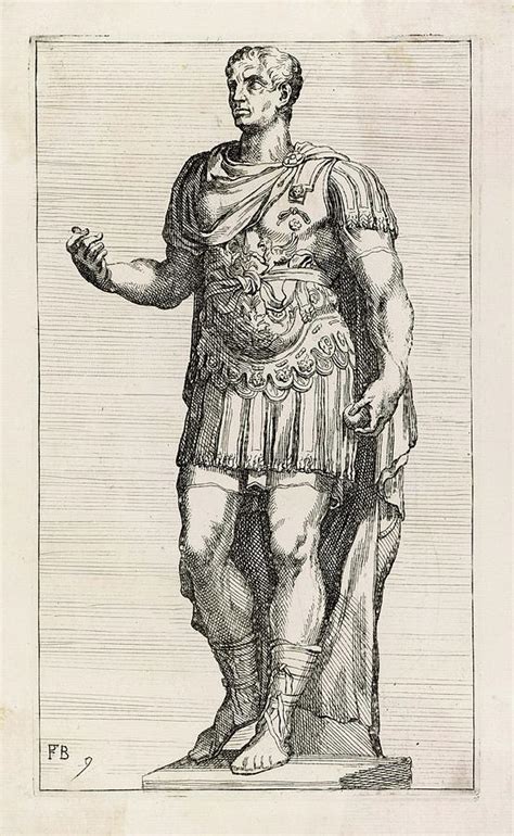 Gaius Julius Caesar Roman Emperor Drawing by Mary Evans Picture Library ...