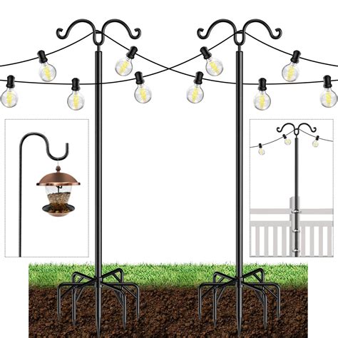 Buy Outdoor String Light Pole Pack Light Poles For Outside String