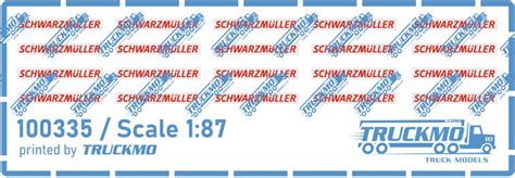 TRUCKMO Decals Logo Schwarzmüller 100335 TRUCKMO Truck Models Your