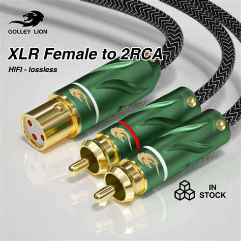 Golley Lion Hifi Xlr To Dual Rca Audio Cable Rca Male To Xlr Pin