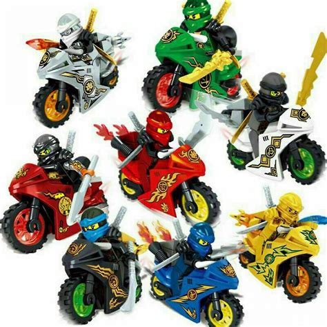 Ninjago Motorcycle Set Ninja Mini Figures Fits Lego Blocks Toys | SG MiniFigures