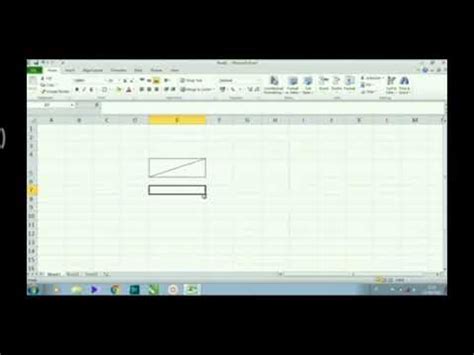 Cara Membuat Garis Diagonal Beserta Teks Pada Mikrosoft Excel Youtube