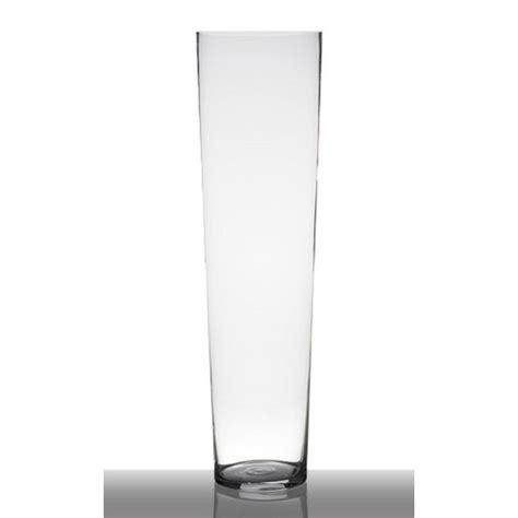 Vase Poser Au Sol Conique Anna Earth En Verre Transparent Cm Cm