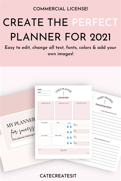 Planner Canva Templates Productivity Planner Printable Etsy Planner