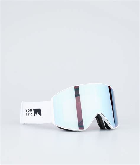 Montec Scope Ski Goggles White W White Moon Blue Mirror