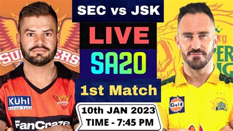 Sa League Live Sec Vs Jsk Live St Match Sunrisers Eastern Cape