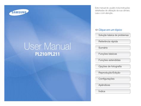 Samsung PL210 Manual do usuário Manualzz