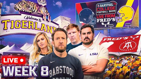 Barstool College Football Show Week 8 Live From Freds In Baton Rouge Barstool Bets