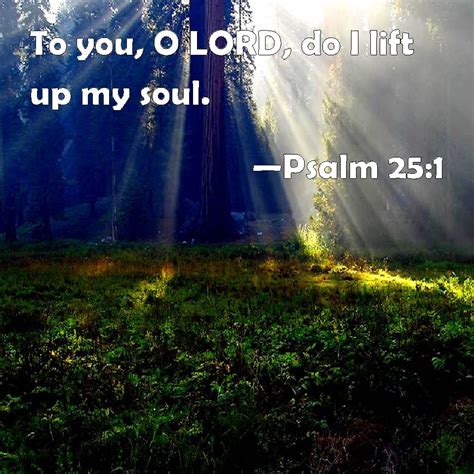 Psalm 25 1 To You O LORD Do I Lift Up My Soul