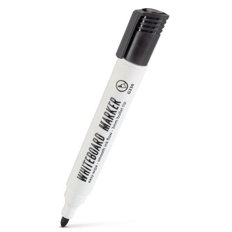 Pack of 10 Black Whiteboard Markers - Magnetic Innovations