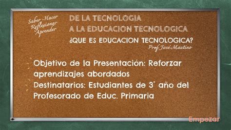 La Educacion Tecnologica