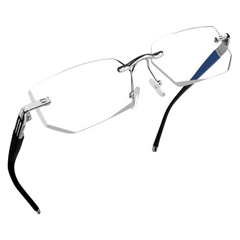 Joopin Rimless Reading Glasses For Men Women Unisex Blue Light Blocking Readers 1 5x