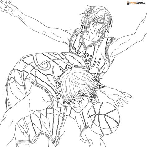 Himuro Tatsuya Y Atsushi Murasakibara Coloring Pages Kuroko No Basket