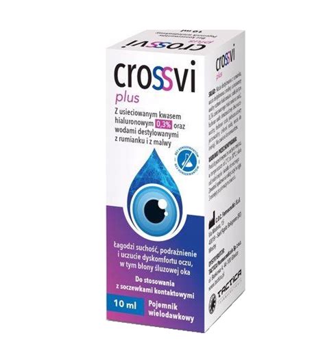 Crossvi plus nawilżające krople do oczu 10 ml Krople i żele do oczu