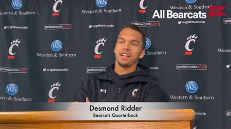 Cincinnati Bearcats Quarterback Desmond Ridder After Win Over Tulsa ...