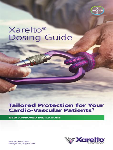 Dosing Guide Xarelto Effective Protection Indications Worldwide 09 2018 ...