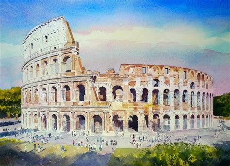 Roman Colosseum Painting at PaintingValley.com | Explore collection of ...