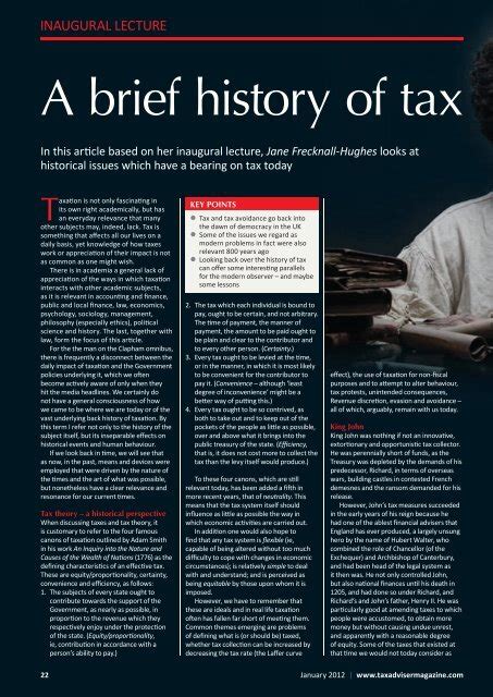 A Brief History Of Tax The Chartered Institute Of Taxation