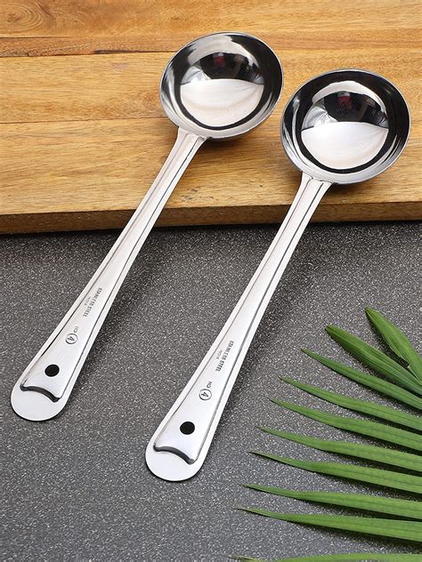 Buy ZEVORA Set Of 2 Stainless Steel Deep Ladle Ladle For Unisex