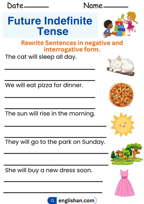 Future Indefinite Tense Worksheets And Exercises With Answers