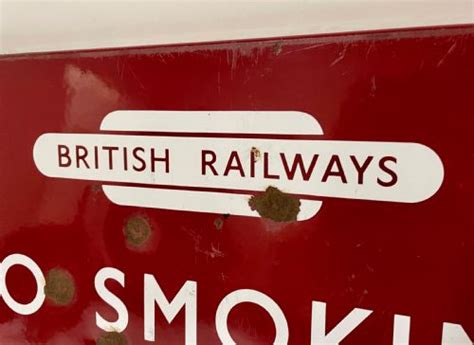 British Railways Enamel No Smoking Sign