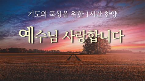 1시간 예수님 사랑합니다 중간광고없는 기도와 묵상을 위한 찬양 경배와찬양 Youtube