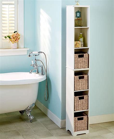 Rolling Slim Bathroom Organizer Cabinet And Toilet Brush Plunger Storage Unit Ebay