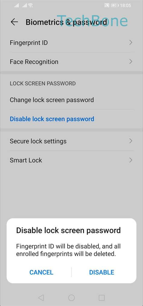 How To Disable Lock Screen Password Huawei Manual Techbone