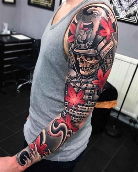 Samurai Skeleton Tattoo Sleeve Best Tattoo Ideas Gallery