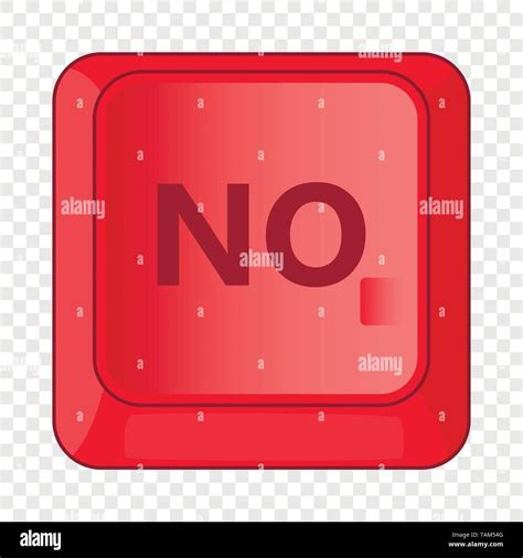 No Red Button Icon Cartoon Style Stock Vector Image Art Alamy