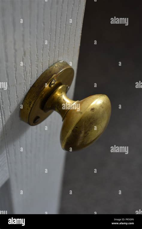 Golden Door Knob Stock Photo Alamy