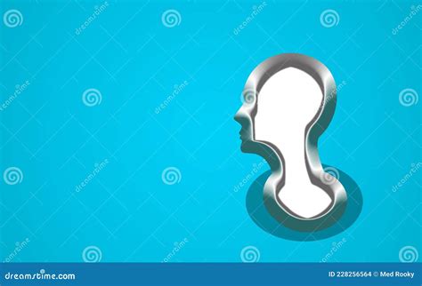 human head status  blue background elastic head stock