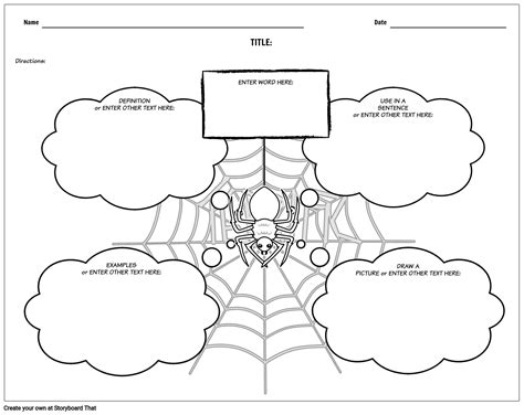 Ordförråd Kul Spindeltema Storyboard Por Sv Examples