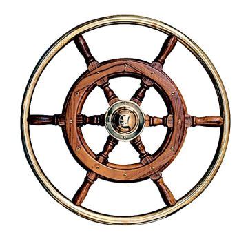 Stazo Solid Teak Steering Wheel Type Cquip