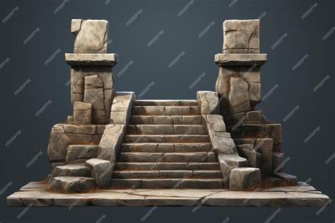Premium Photo Classic Stone Podium In Historical Ruins